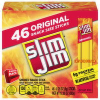 Slim Jim Smoked Stick, Original, Snack Size, Pantry Pack, 46 Each