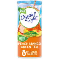 Crystal Light Peach Mango Green Tea Naturally Flavored Powdered Drink Mix, 5 Each