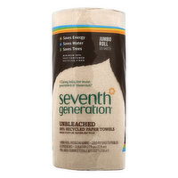 Seventh Generation Paper Towels, Jumbo Roll, Unbleached, 2-Ply, 1 Each