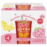 Joyba Strawberry Lemonade Green Tea Bubble Tea, 4 Each