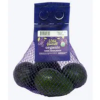 Wild Harvest Organic Hass Avocados, 4 Count, 1 Each