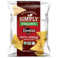 Doritos Simply Organic White Cheddar Flavored Tortilla Chips, 2.375 Ounce