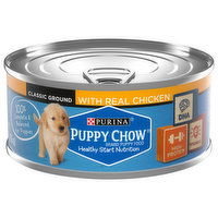 Puppy Chow Puppy Food, Classic Ground, with Real Chicken, 5.5 Ounce