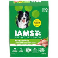 IAMS Proactive Health Dog Food, Chicken & Whole Grain Recipe, Adult 1+, Minichunks, 15 Pound