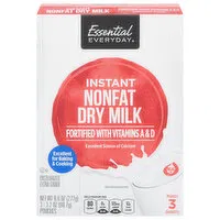 Essential Everyday Dry Milk, Nonfat, Instant, 3 Each