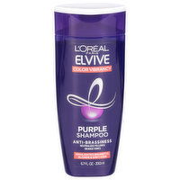 Elvive Shampoo, Purple, Color Vibrancy, Anti-Brassiness, 6.7 Fluid ounce