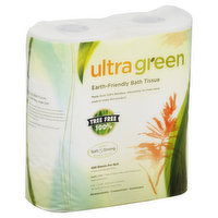 Ultra Green Bath Tissue, Earth-Friendly, Double Rolls, 2- Ply, 4 Each