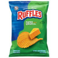 Ruffles Potato Chips, Queso Cheese Flavored, 8 Ounce