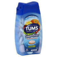 Tums Smoothies Antacid, Extra Strength 750, Chewable Tablets, Assorted Fruit, 60 Each