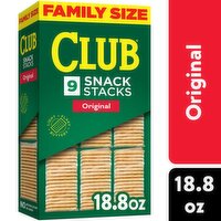 Club Snack Stacks Crackers, Original, Family Size, 18.8 Ounce