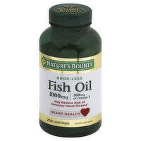 Nature's Bounty Fish Oil, 1000 mg, Coated Softgels, 220 Each