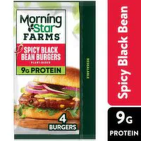 NaN Veggie Burgers, Spicy Black Bean, 9.5 Ounce