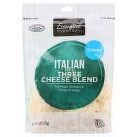 Essential Everyday Three Cheese Blend, Italian Style, Shaved, 6 Ounce