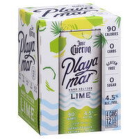 Jose Cuervo Playa Mar Hard Seltzer, Lime, 4 Each