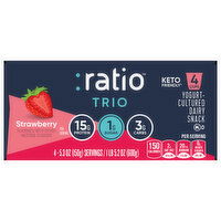 Ratio Trio Yogurt-Cultured Strawberry Dairy Snack, 4 Each