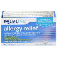 Equaline Allergy Relief, Original Prescription Strength, 10 mg, Tablets, 60 Each