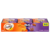 Goldfish Baked Snack Crackers, Xtra Cheddar + Pretzel, Mix, 9 Lunch Packs, 9 Each