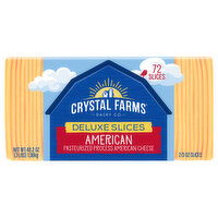 Crystal Farms Cheese, American, Deluxe Slices, 72 Each