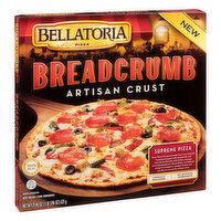 Bellatoria Breadcrumb Pizza, Artisan Crust, Supreme, 21.96 Ounce