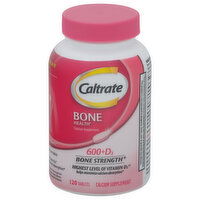 Caltrate Calcium 600 + Vitamin D3, Bone Health, Tablets, 120 Each