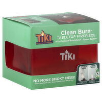 Tiki Tabletop Firepiece, Clean Burn, 1 Each