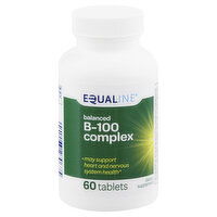 Equaline Vitamin B-100 Complex, Balanced, Tablets, 60 Each