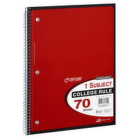 Top Flight Standards Notebook, College Rule, 1 Subject, 70 Sheets, 1 Each