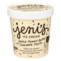 Jeni's Ice Cream, Salted Peanut Butter, with Chocolate Flecks, 1 Pint