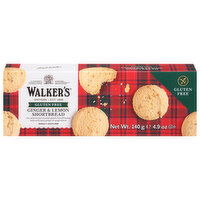 Walker's Shortbread, Gluten Free, Ginger & Lemon, 4.9 Ounce