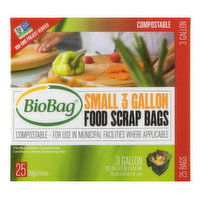 BioBag 3 Gallon Food Waste Bags, 25 Each