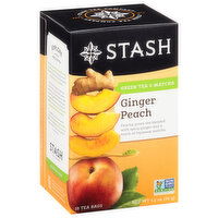 Stash Green Tea & Matcha, Ginger Peach, Tea Bags, 18 Each