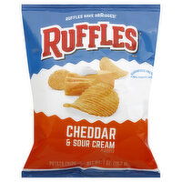 Ruffles Potato Chips, Cheddar & Sour Cream, 1 Ounce