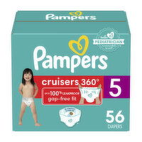 Pampers Cruisers 360 Pampers Cruisers 360 Pull-On Diapers, Size 5 (27+ lbs), 56 Count, 56 Each