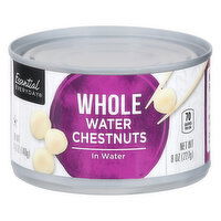 Essential Everyday Water Chestnuts, Whole, In Water, 8 Ounce