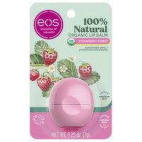 EOS Lip Balm, Organic, Strawberry Sorbet, 0.25 Ounce