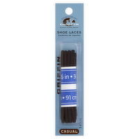 Griffin Shoe Laces, Dress/Casual, Brown, 36 Inch, 1 Each