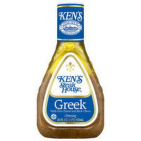 Ken's Steak House Greek with Feta Cheese and Black Olives Dressing, 16 Fluid ounce