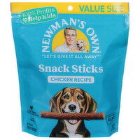 Newman's Own Treats for Dogs, Chicken Recipe, Snack Sticks, Value Size, 14 Ounce