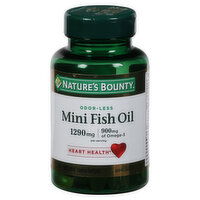 Nature's Bounty Mini Fish Oil, 1290 mg, Odor-Less, Mini Coated Softgels, 90 Each