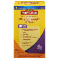 Nature Made Digestive Probiotics, Ultra Strength, 12 Strain, Capsules, 25 Each