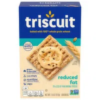 TRISCUIT Triscuit Reduced Fat Whole Grain Wheat Crackers, Vegan Crackers, 7.5 oz, 7.5 Ounce