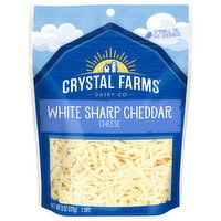 Crystal Farms Cheese, White Sharp Cheddar, 8 Ounce