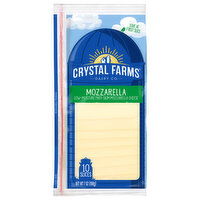 Crystal Farms Cheese Slices, Part-Skim, Mozzarella, Low-Moisture