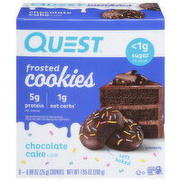 Quest Cookies, Frosted, Chocolate Cake Flavor, 8 Each