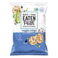 Off The Eaten Path Rice & Veggie Crisps, Sea Salt & Black Pepper, 6.25 Ounce