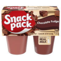 Snack Pack Chocolate Fudge Flavored Pudding, 4 Each