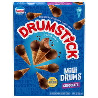 Drumstick Mini Drums Frozen Dairy Dessert Cones, Chocolate, 20 Each