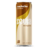 Zevia Soda, Zero Calorie, Creamy Root Beer, 12 Fluid ounce