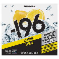 196 Lemon Vodka Seltzer, 4 Cans, 12 fl oz, 48 Fluid ounce