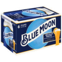 Blue Moon Beer, Belgian White, 6 Each